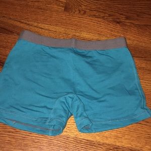 Kids spandex shorts. Teal